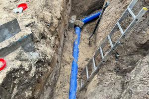 Prace związane z budową kanalizacji sanitarnej w Boguszynie