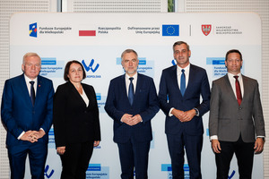 Konferencja prasowa poświęcona projektom, które otrzymały dofinansowanie w ramach Działania 2.7 Rozwój zrównoważonej gospodarki wodno-ściekowej.
